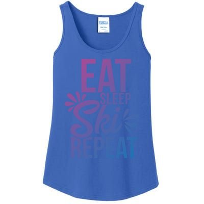 Eat Sleep Ski Repeat Motivational Gift Ace058b Great Gift Ladies Essential Tank