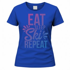 Eat Sleep Ski Repeat Motivational Gift Ace058b Great Gift Women's T-Shirt