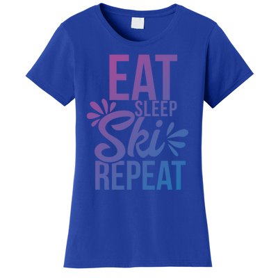 Eat Sleep Ski Repeat Motivational Gift Ace058b Great Gift Women's T-Shirt