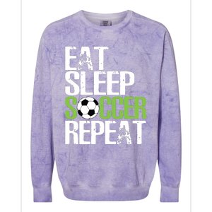 Eat Sleep Soccer Repeat Shirts Cool Sport Player Gift Colorblast Crewneck Sweatshirt