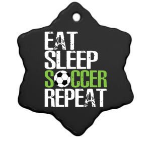 Eat Sleep Soccer Repeat Shirts Cool Sport Player Gift Ceramic Star Ornament