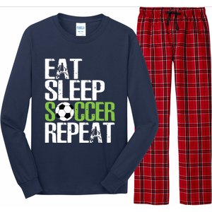 Eat Sleep Soccer Repeat Shirts Cool Sport Player Gift Long Sleeve Pajama Set