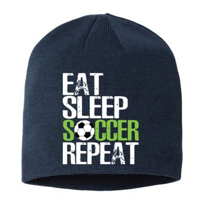 Eat Sleep Soccer Repeat Shirts Cool Sport Player Gift Sustainable Beanie