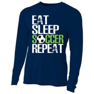 Eat Sleep Soccer Repeat Shirts Cool Sport Player Gift Cooling Performance Long Sleeve Crew