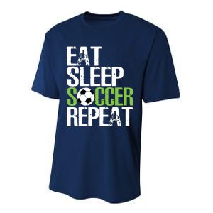 Eat Sleep Soccer Repeat Shirts Cool Sport Player Gift Performance Sprint T-Shirt