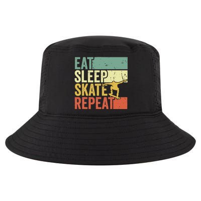 Eat Sleep Skate Repeat Retro Skateboarding Skater Cool Comfort Performance Bucket Hat