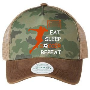 Eat Sleep Soccer Repeat funny Cool Sport Player Legacy Tie Dye Trucker Hat