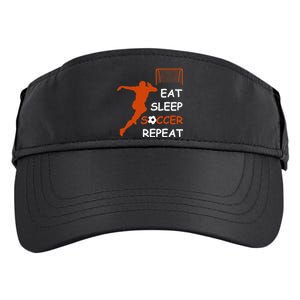 Eat Sleep Soccer Repeat funny Cool Sport Player Adult Drive Performance Visor