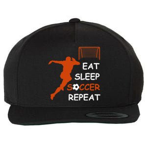 Eat Sleep Soccer Repeat funny Cool Sport Player Wool Snapback Cap