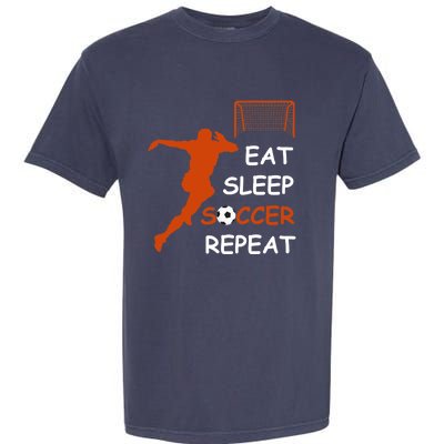 Eat Sleep Soccer Repeat funny Cool Sport Player Garment-Dyed Heavyweight T-Shirt