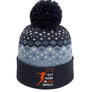 Eat Sleep Soccer Repeat funny Cool Sport Player The Baniff Cuffed Pom Beanie