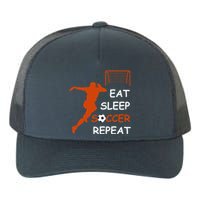 Eat Sleep Soccer Repeat funny Cool Sport Player Yupoong Adult 5-Panel Trucker Hat