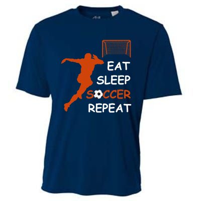 Eat Sleep Soccer Repeat funny Cool Sport Player Cooling Performance Crew T-Shirt