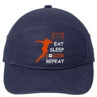 Eat Sleep Soccer Repeat funny Cool Sport Player 7-Panel Snapback Hat