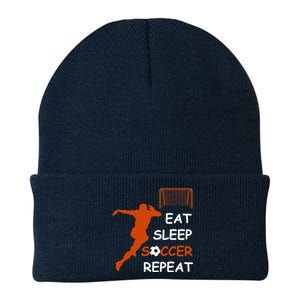 Eat Sleep Soccer Repeat funny Cool Sport Player Knit Cap Winter Beanie