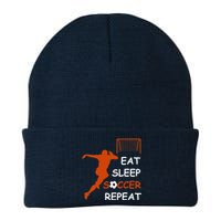 Eat Sleep Soccer Repeat funny Cool Sport Player Knit Cap Winter Beanie