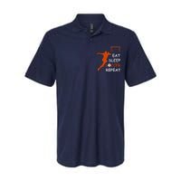 Eat Sleep Soccer Repeat funny Cool Sport Player Softstyle Adult Sport Polo