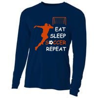 Eat Sleep Soccer Repeat funny Cool Sport Player Cooling Performance Long Sleeve Crew