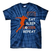 Eat Sleep Soccer Repeat funny Cool Sport Player Tie-Dye T-Shirt