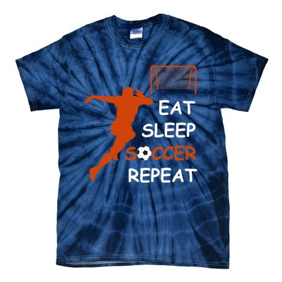 Eat Sleep Soccer Repeat funny Cool Sport Player Tie-Dye T-Shirt