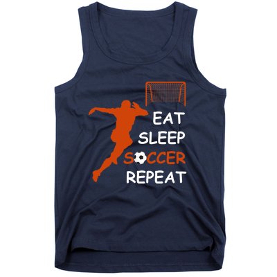 Eat Sleep Soccer Repeat funny Cool Sport Player Tank Top