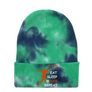 Eat Sleep Soccer Repeat funny Cool Sport Player Tie Dye 12in Knit Beanie