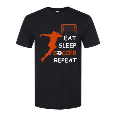 Eat Sleep Soccer Repeat funny Cool Sport Player Softstyle CVC T-Shirt