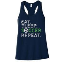 Eat Sleep Soccer Repeat Soccer Player Coach Women's Racerback Tank