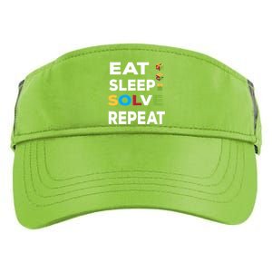 Eat Sleep Solve Repeat Rubik Game Funny Birthday Party Cute Gift Adult Drive Performance Visor