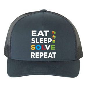 Eat Sleep Solve Repeat Rubik Game Funny Birthday Party Cute Gift Yupoong Adult 5-Panel Trucker Hat