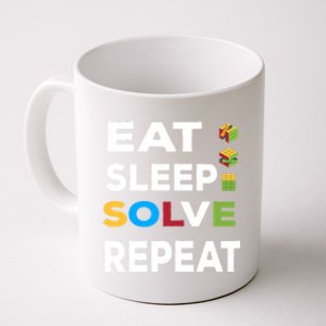 Eat Sleep Solve Repeat Rubik Game Funny Birthday Party Cute Gift Coffee Mug