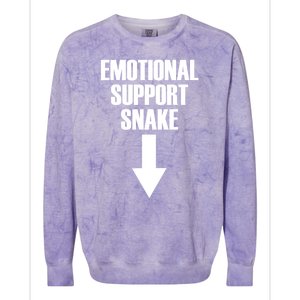 Emotional Support Snake Adult Humor Colorblast Crewneck Sweatshirt