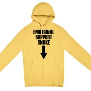 Emotional Support Snake Adult Humor Premium Pullover Hoodie