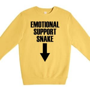 Emotional Support Snake Adult Humor Premium Crewneck Sweatshirt