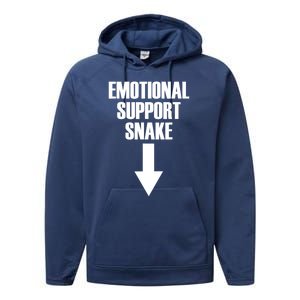 Emotional Support Snake Adult Humor Performance Fleece Hoodie