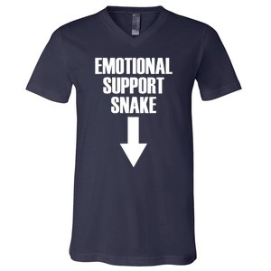 Emotional Support Snake Adult Humor V-Neck T-Shirt