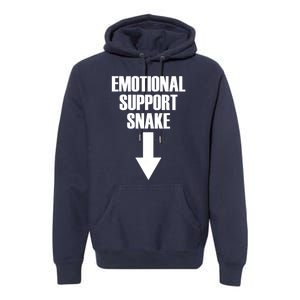 Emotional Support Snake Adult Humor Premium Hoodie