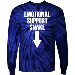 Emotional Support Snake Adult Humor Tie-Dye Long Sleeve Shirt