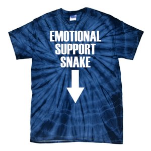 Emotional Support Snake Adult Humor Tie-Dye T-Shirt