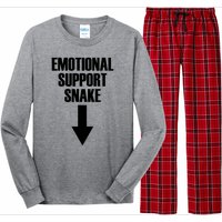 Emotional Support Snake Adult Humor Long Sleeve Pajama Set