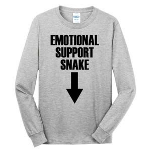 Emotional Support Snake Adult Humor Tall Long Sleeve T-Shirt