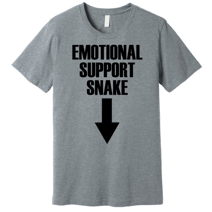 Emotional Support Snake Adult Humor Premium T-Shirt