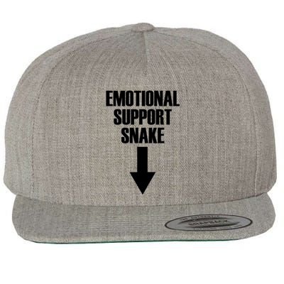 Emotional Support Snake Adult Humor Wool Snapback Cap