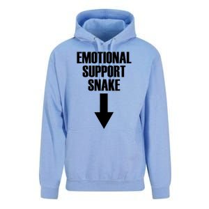 Emotional Support Snake Adult Humor Unisex Surf Hoodie