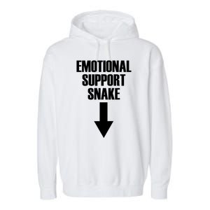 Emotional Support Snake Adult Humor Garment-Dyed Fleece Hoodie