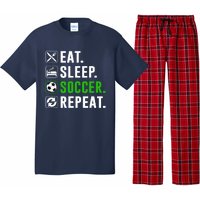 Eat Sleep Soccer Repeat Funny Soccer Player Pajama Set