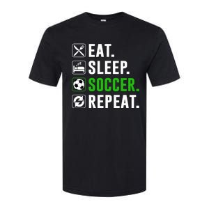 Eat Sleep Soccer Repeat Funny Soccer Player Softstyle CVC T-Shirt