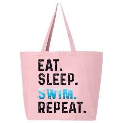 Eat Sleep Swim Repeat Funny Swimmer Swimming Player Graphic Gift 25L Jumbo Tote