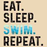 Eat Sleep Swim Repeat Funny Swimmer Swimming Player Graphic Gift Drawstring Bag