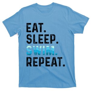 Eat Sleep Swim Repeat Funny Swimmer Swimming Player Graphic Gift T-Shirt